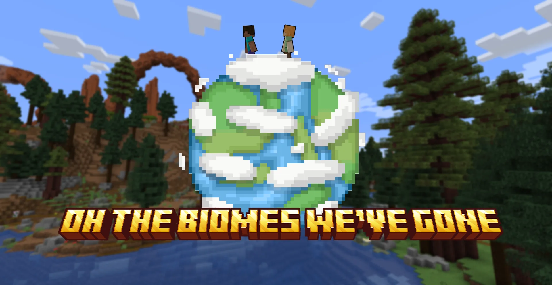 Скриншот игрового ландшафта из мода Oh The Biomes We've Gone.