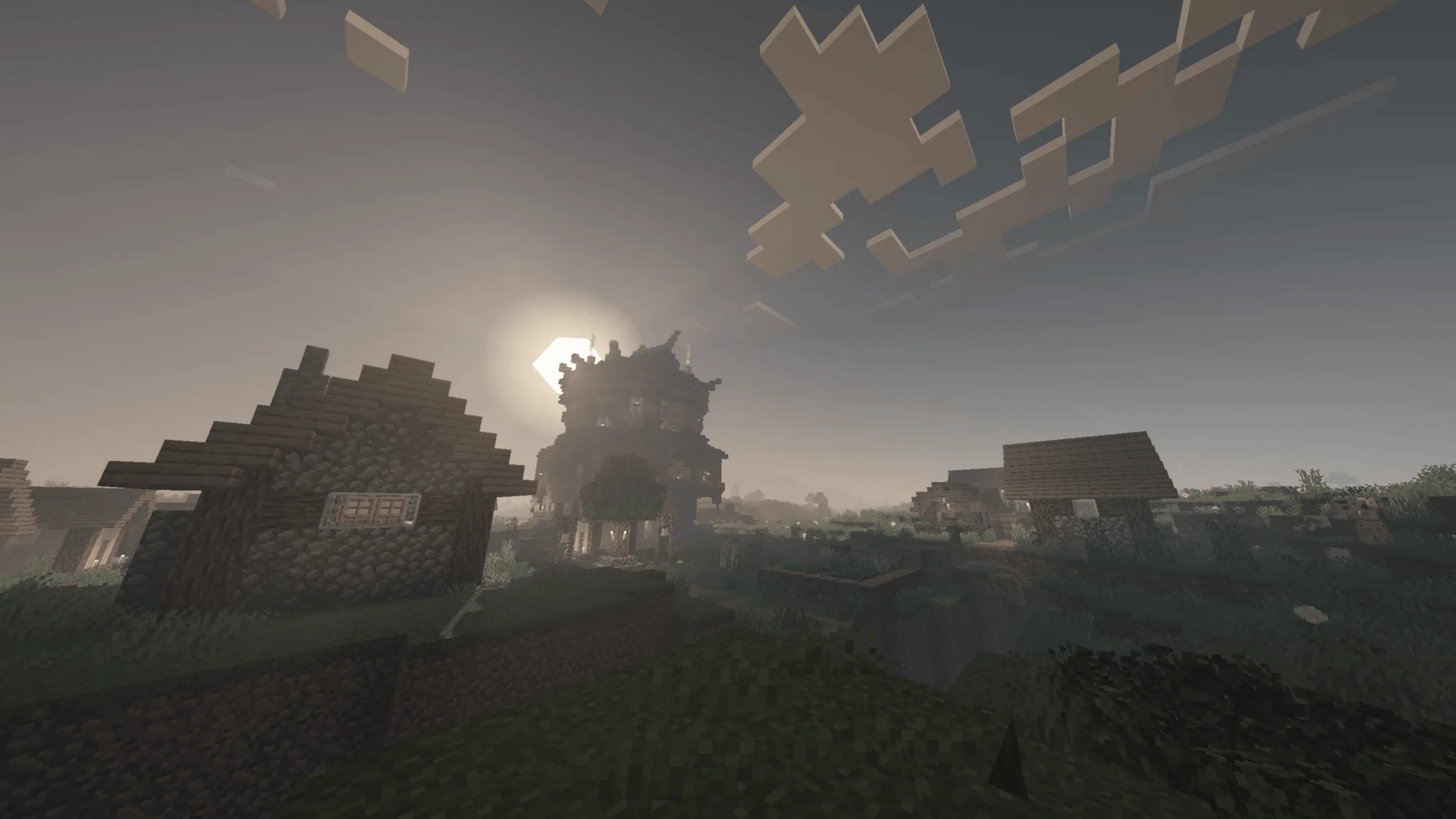 Стилизованный хоррор-шейдер для Minecraft.