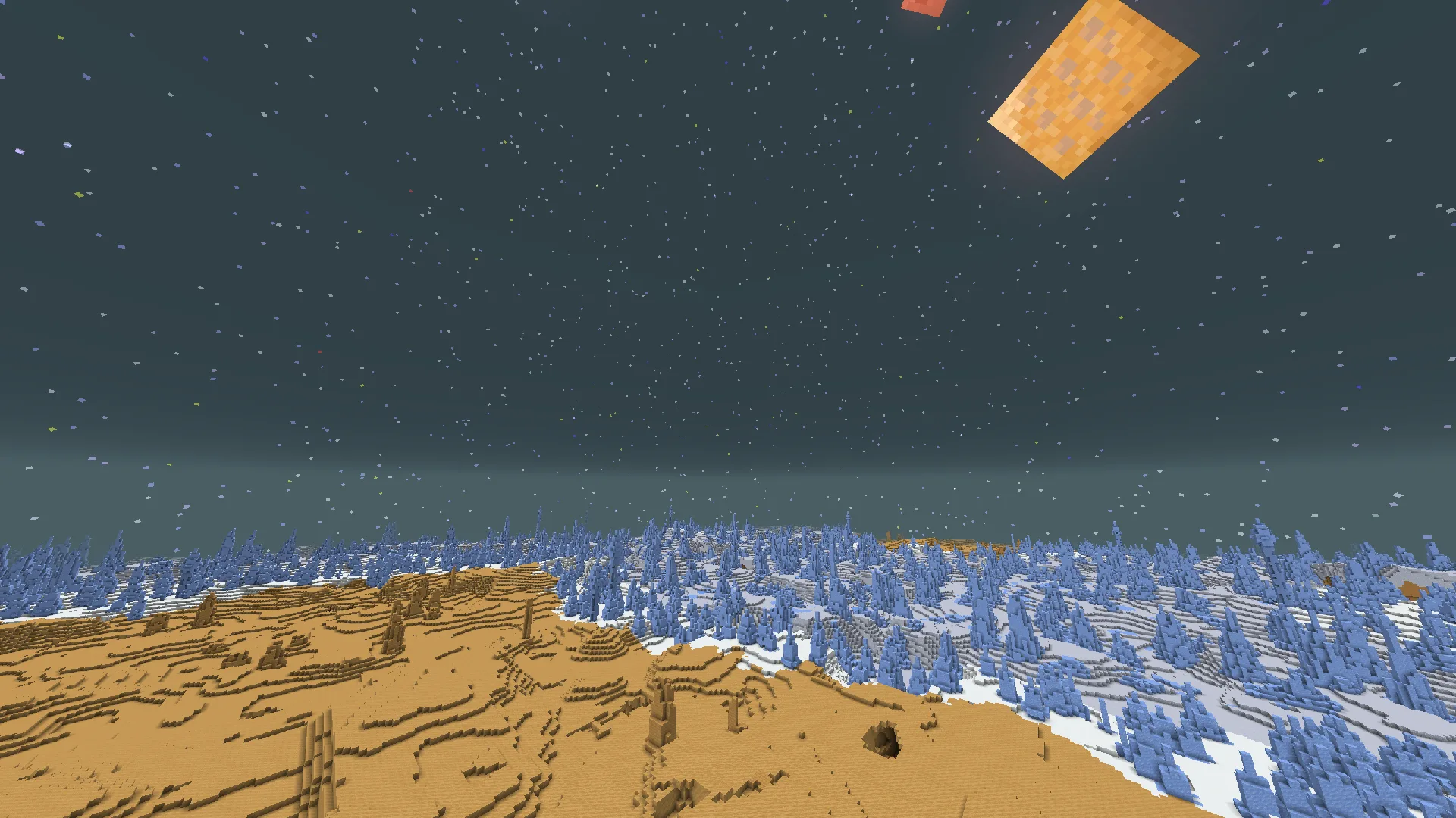 Обновленный ландшафт ледяной планеты в моде Ad Astra: Planets+.