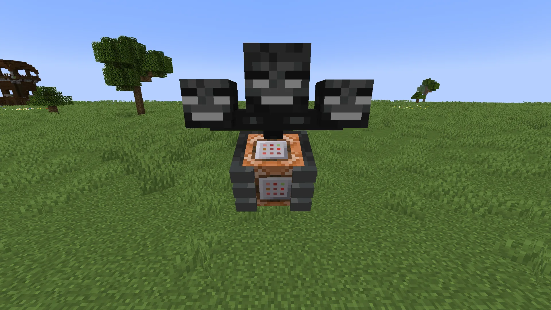 Командный блок Иссушителя в ресурс-паке Square Command Blocks