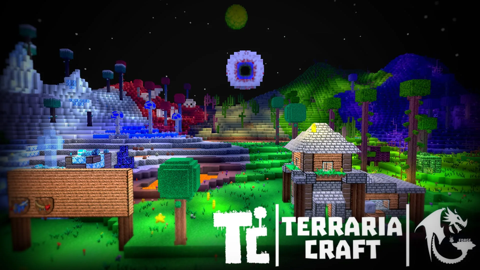 Баннер мода TerrariaCraft для Minecraft.