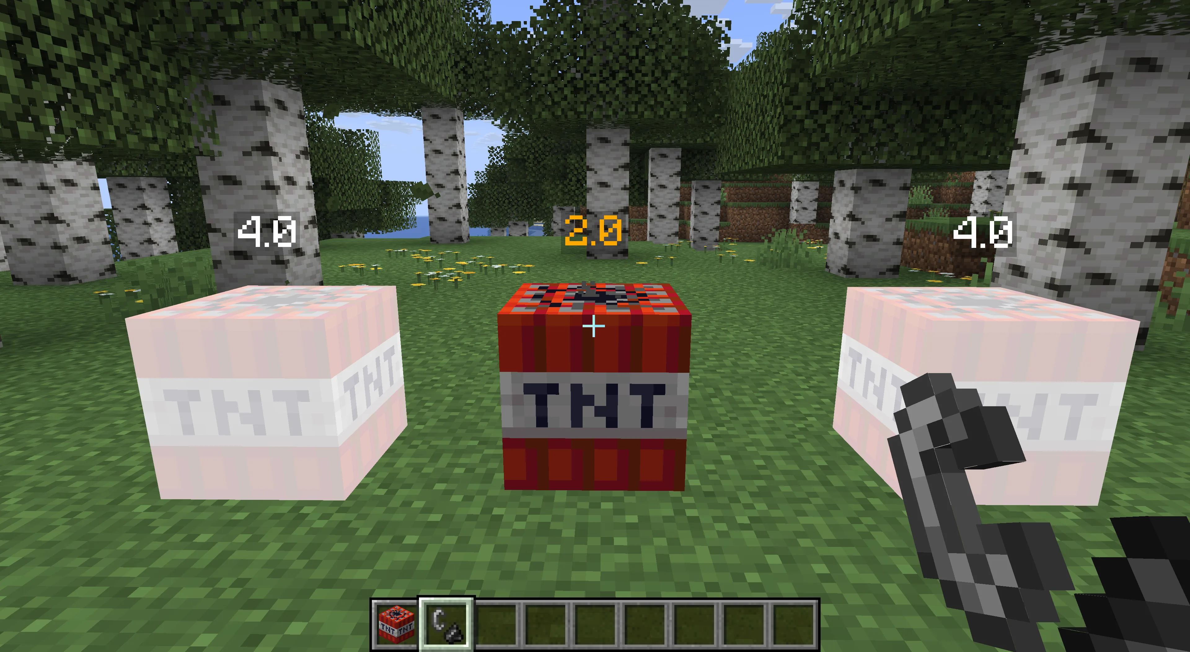 3D-индикаторы для трех блоков TNT