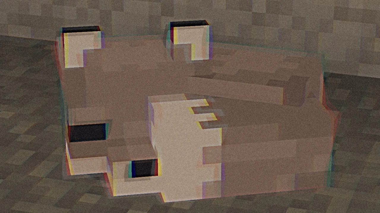 Лиса в Minecraft.