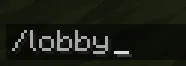 Скриншот выполнения команды /lobby в Minecraft-моде Server Commands.