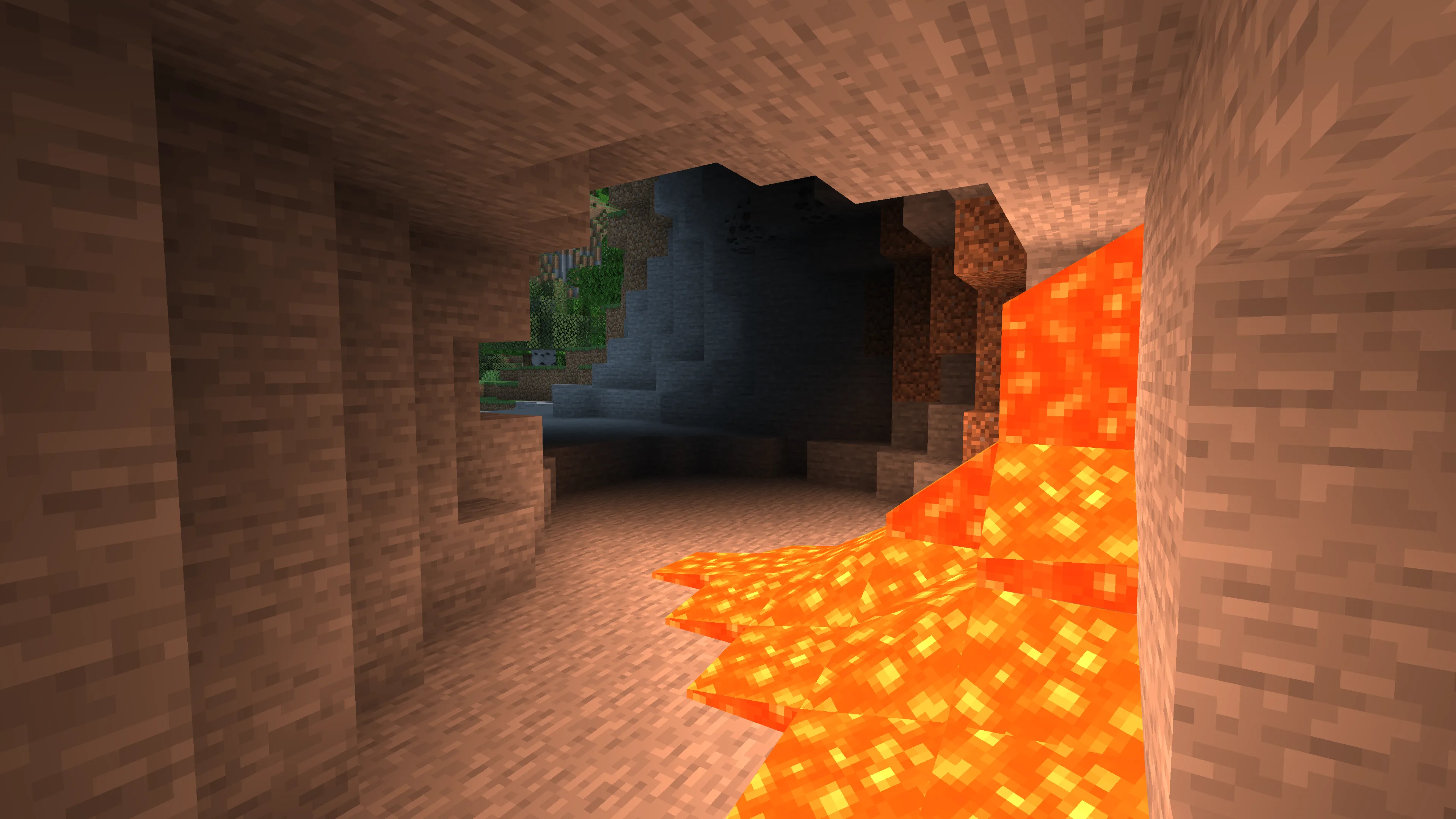 Stereo's Default+ ресурспак: пещера.