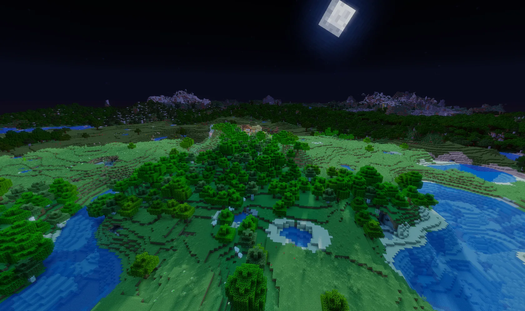 Ночной вид на горизонт в OpenShad.