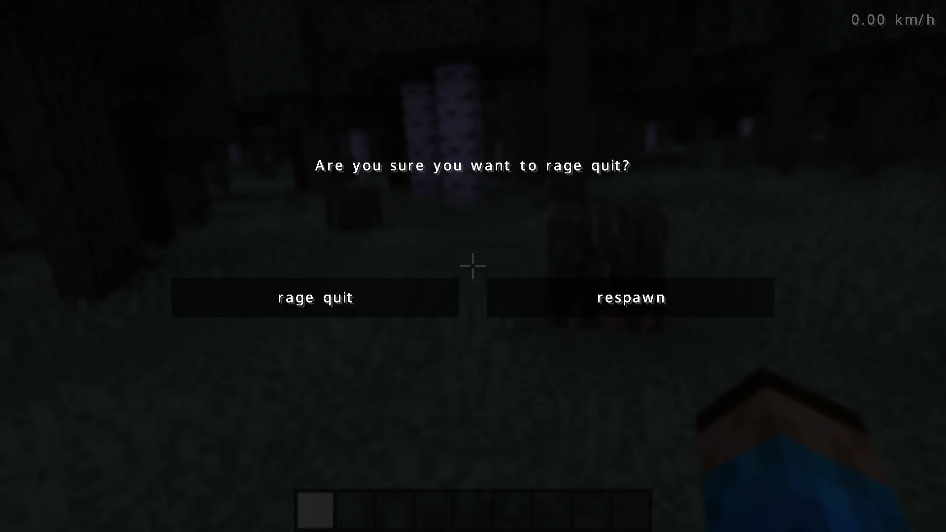 Экран подтверждения выхода в главное меню из проекта Meme Death.