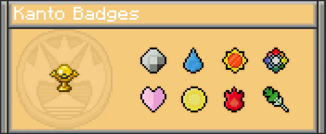 Набор значков Канто из мода COBBLEVERSE.