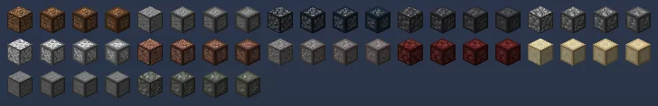 Предпросмотр сжатых блоков в моде Resource Compression.