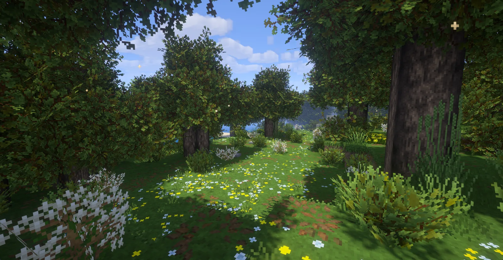 Скриншот ресурспака Alacrity с весенним ландшафтом.
