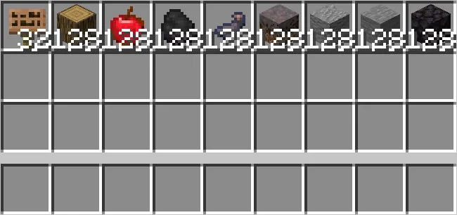 Скриншот мода Stackable Patch версии 7.0 для Minecraft 1.21.7 со стандартными настройками размера стаков.