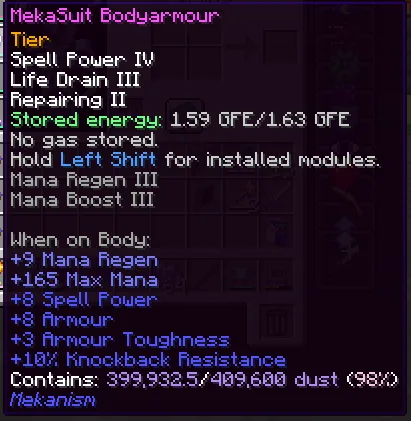 MekaSuit из мода HexOverpowered для Forge