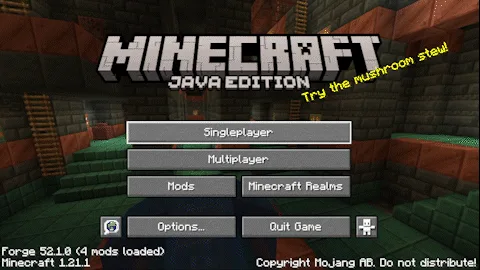 Интерфейс Minecraft после установки мода DirectEntry