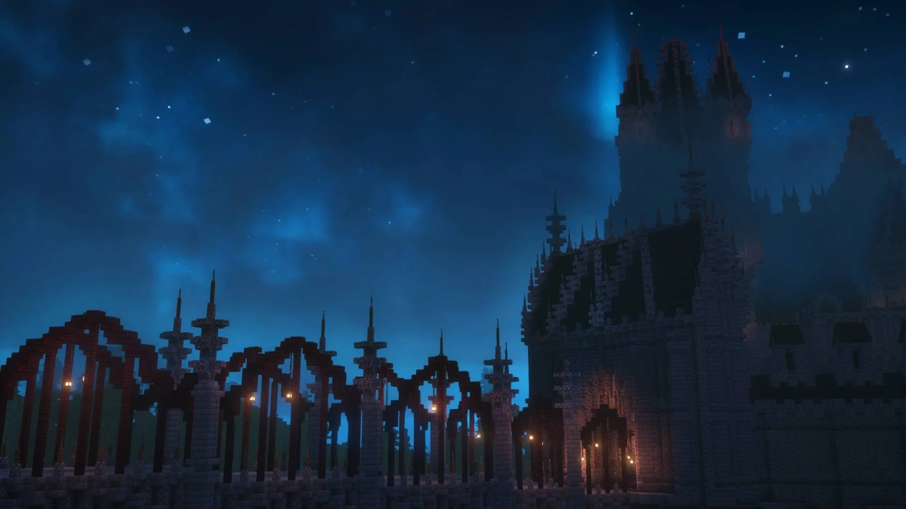 Fantasy Shaders Unbound: освещение ночи, цвет ночного освещения.