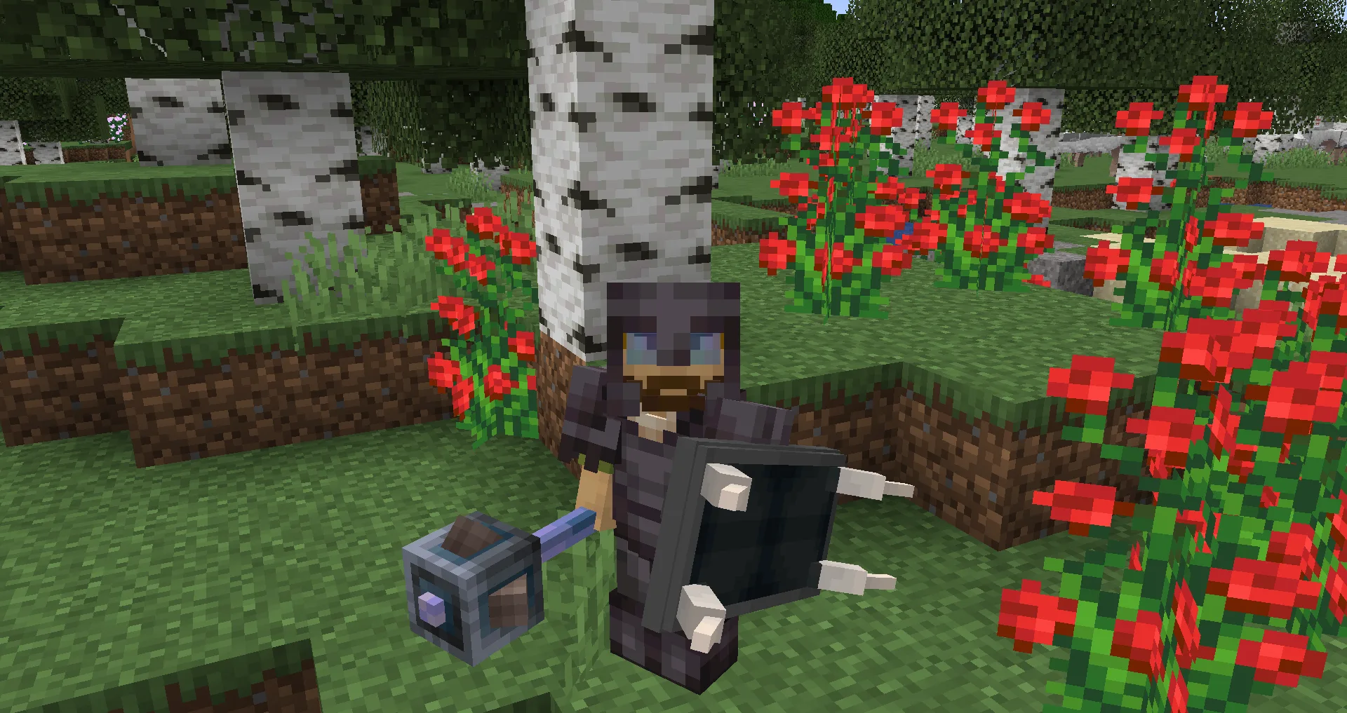 Тяжелый щит и моргенштерн из ресурс-пака Project Extinction.