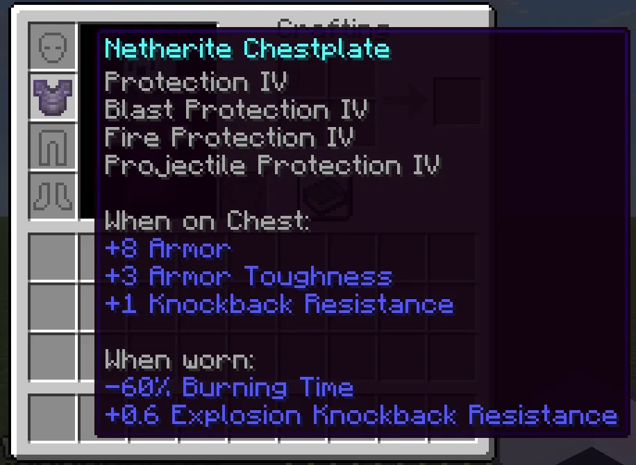 Совмещенные зачарования защиты в моде Plus Enchantment