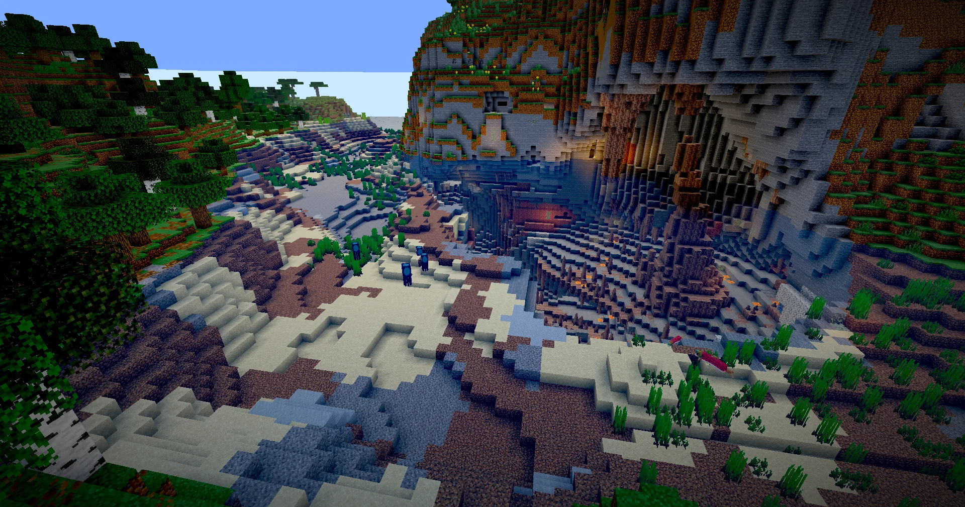 Вид на воду с верхушки дерева в шейдерах Chara's Vibrant Shaders