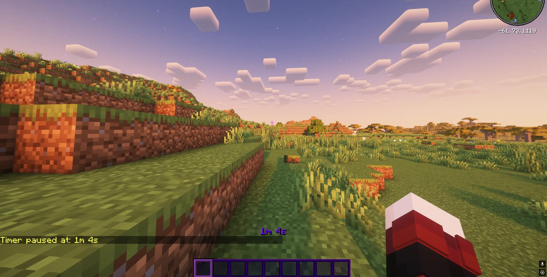 Скриншот интерфейса мода BetterTimer для Minecraft.