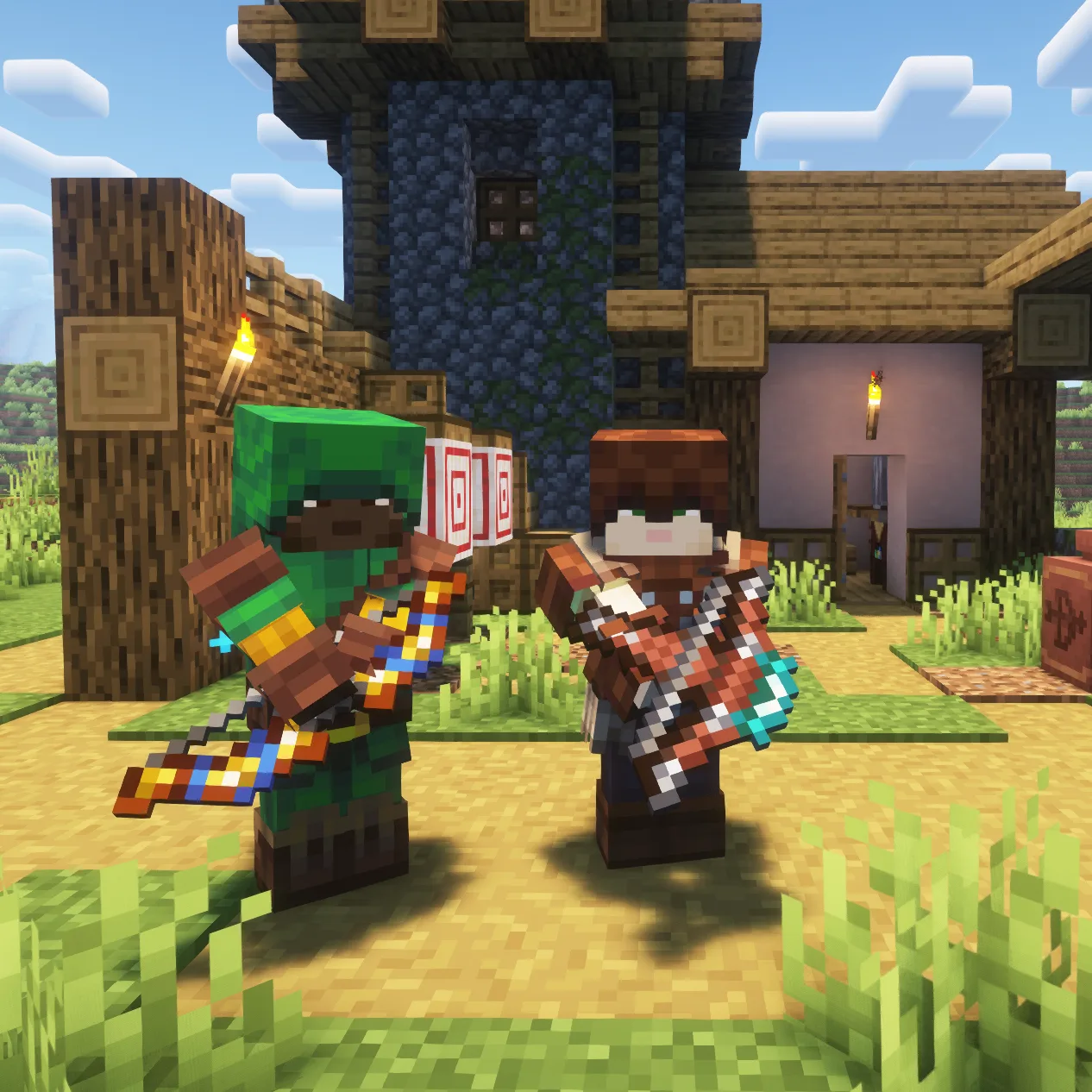 Игровой скриншот с персонажами лучников из проекта Archers (RPG Series).