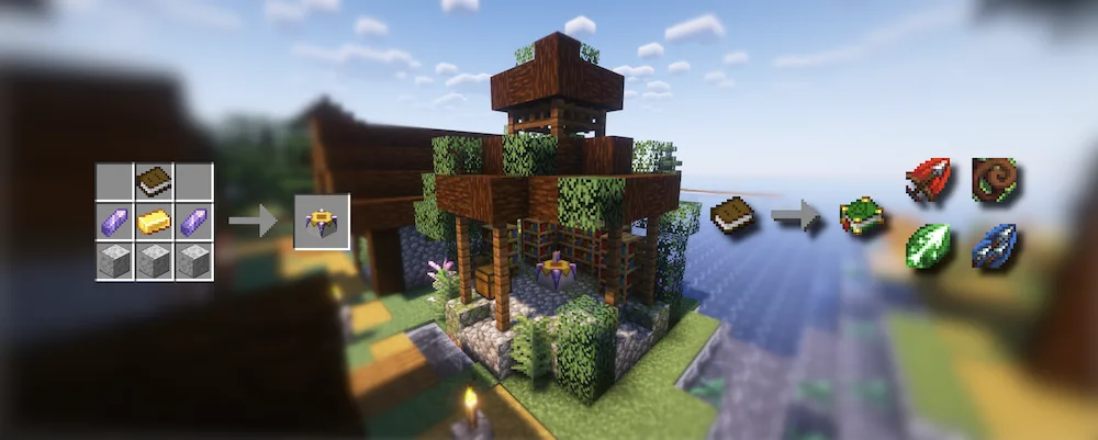 Персонаж с луком в Minecraft, демонстрирующий навык стрельбы.