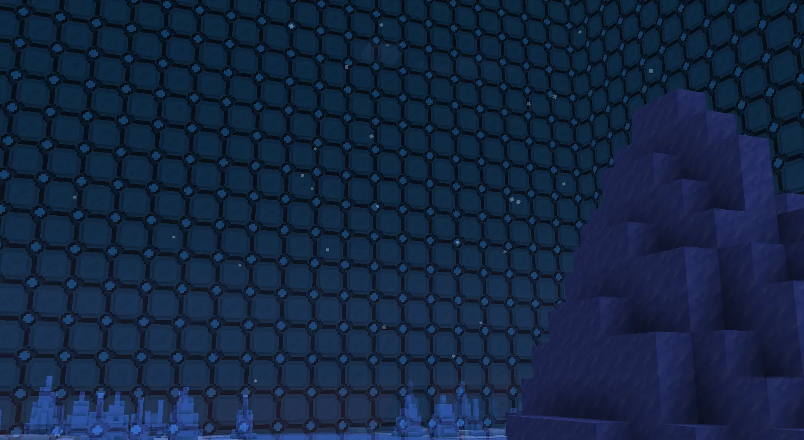 Вид на обновленную границу в Minecraft.