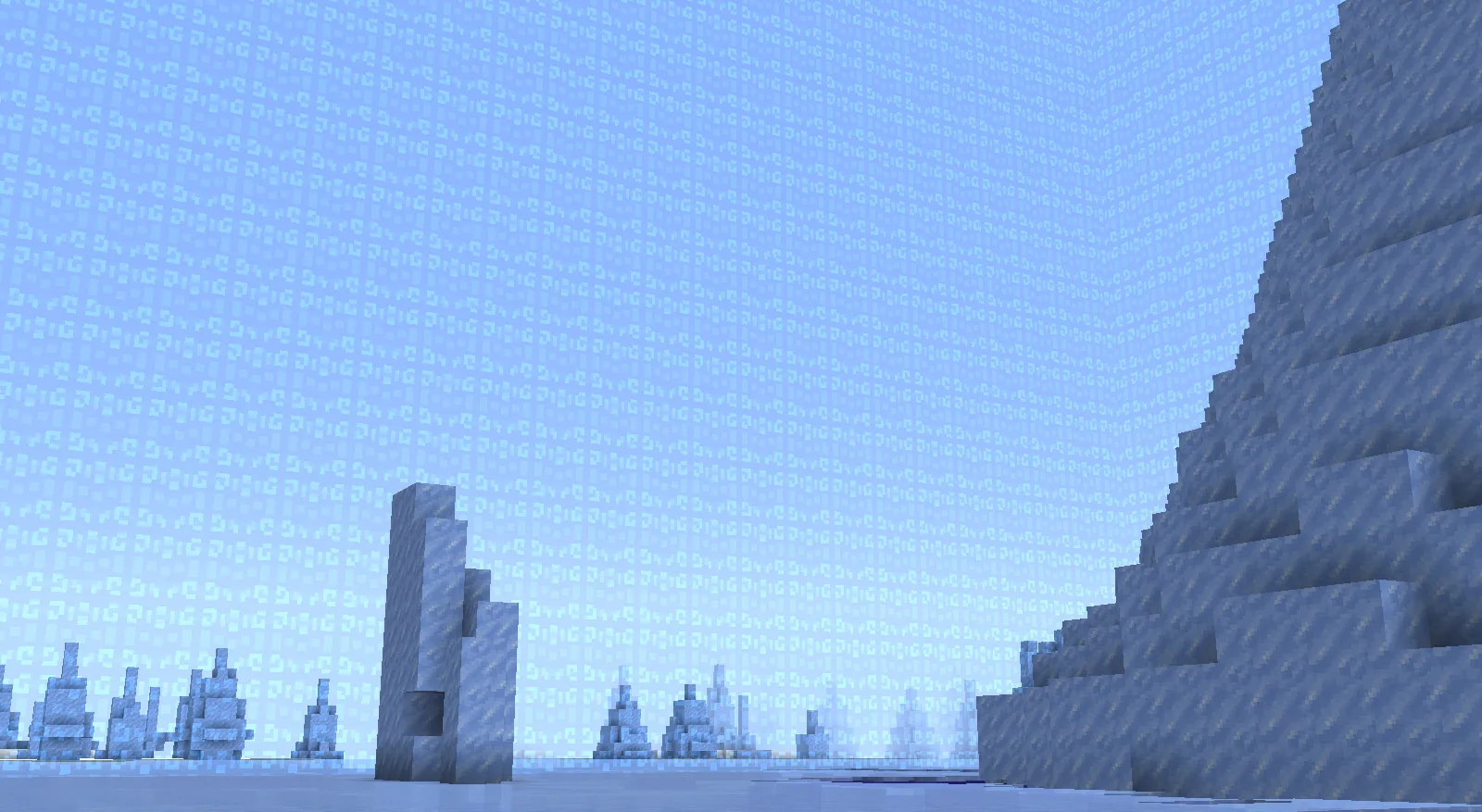 Вид на границу биомов в Minecraft после косметического обновления.
