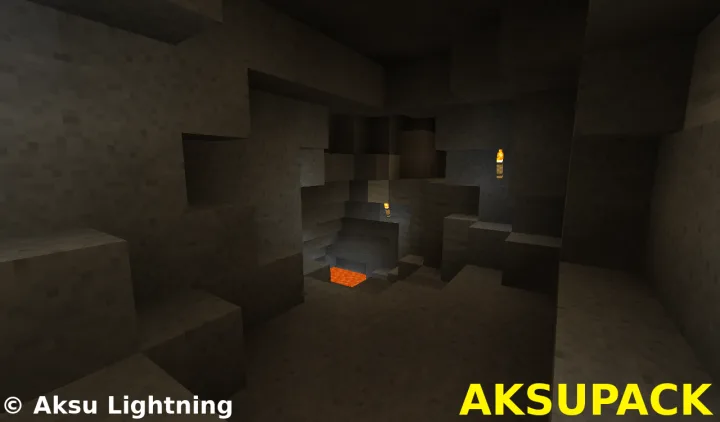 Пещера в ресурс паке Aksupack Addon Edition