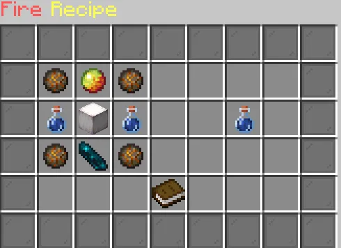 Скриншот интерфейса крафта огненных способностей из мода AstroPowers.