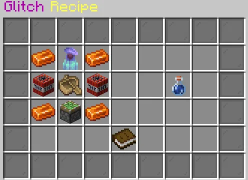 Alt-текст: Интерфейс крафта с глитч-эффектом в моде AstroPowers.