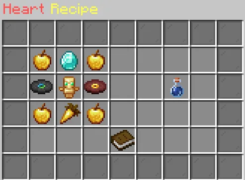 Рецепт крафта сердца в моде AstroPowers.