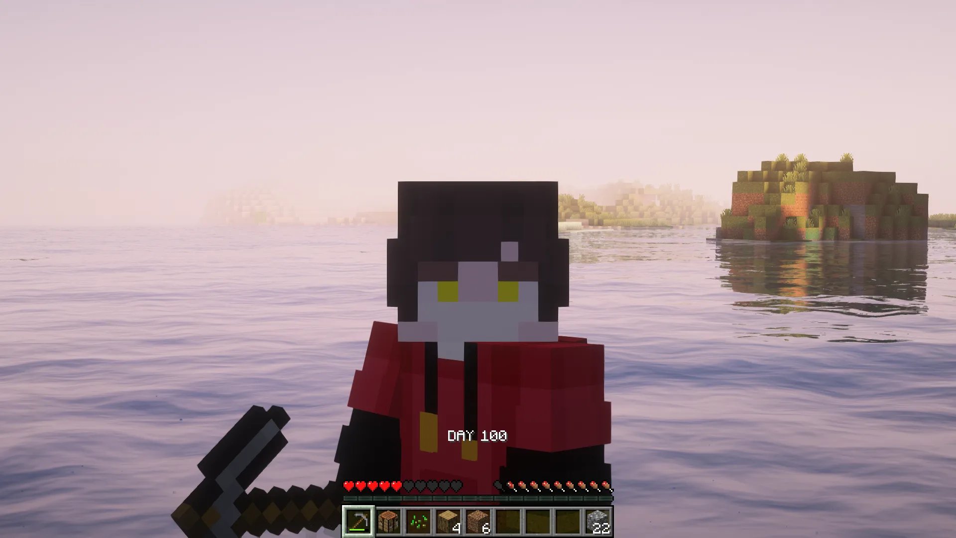 Счетчик дней в игре Minecraft: 100-й день.