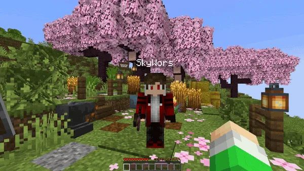 Меч с эффектом ледяных чар в Minecraft.