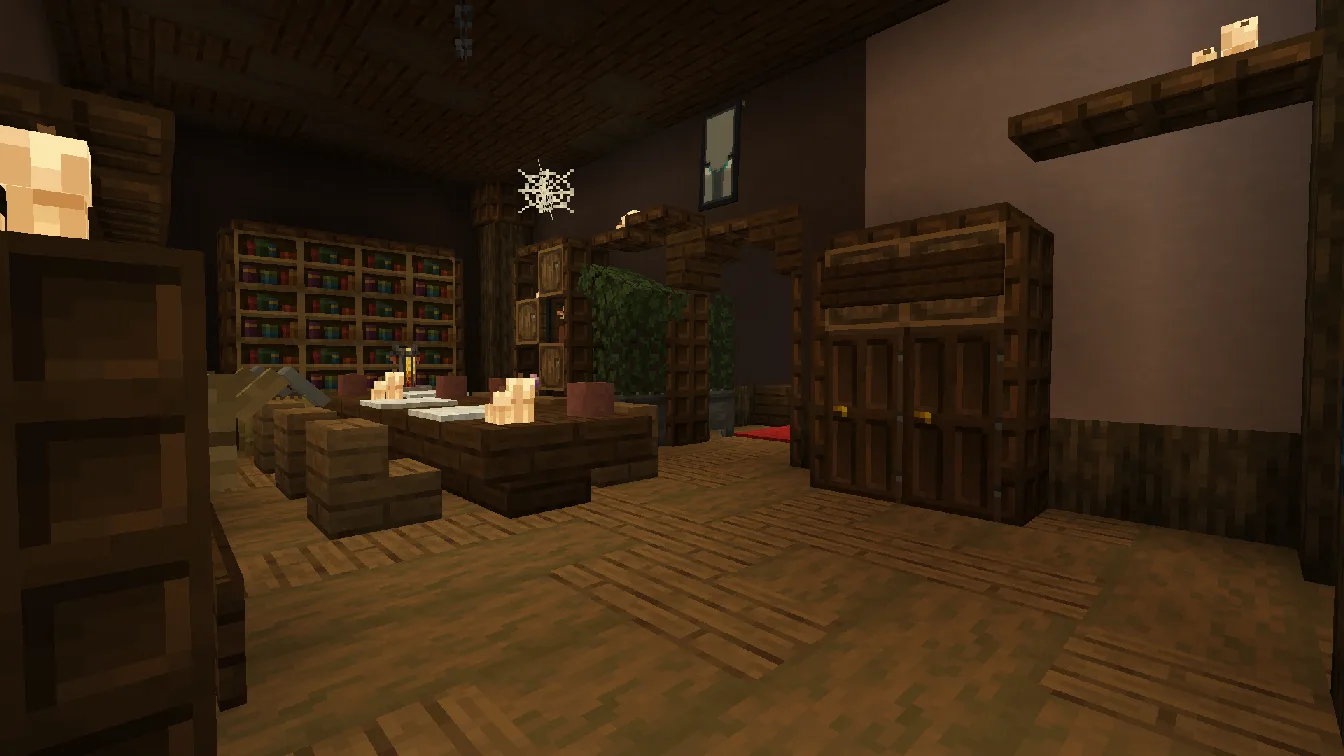 Интерьер гостиной в лесном особняке проекта Luki's Woodland Mansions.