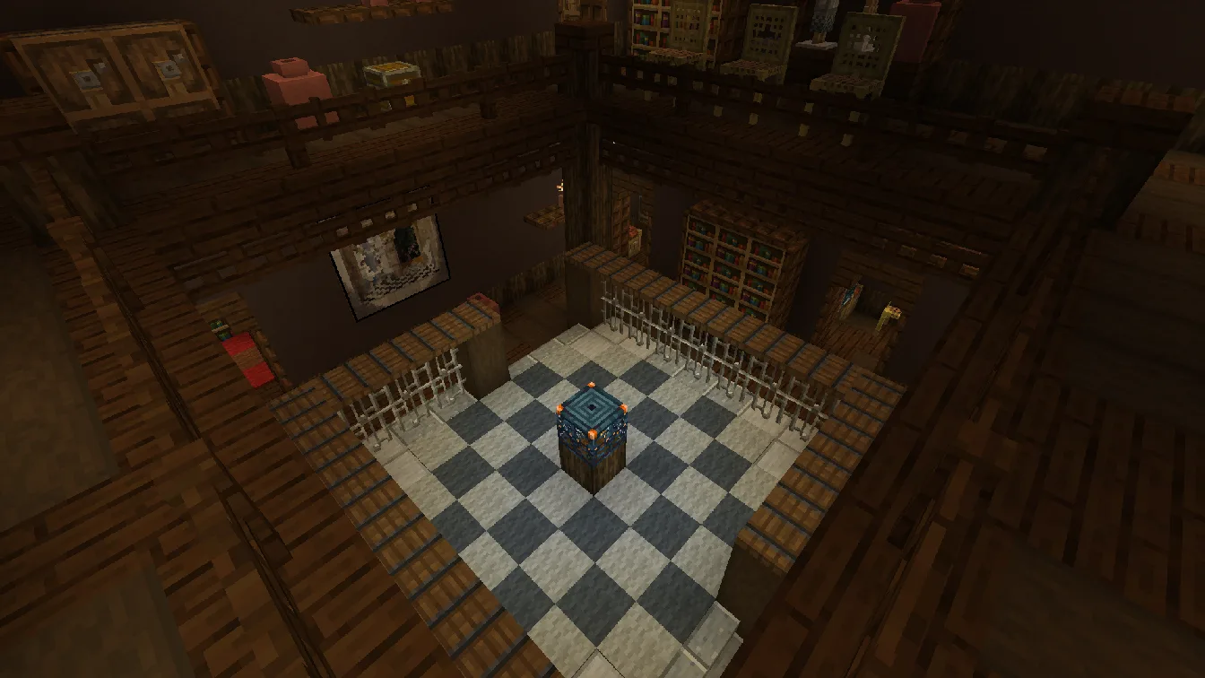 Арена в стиле лесного особняка.