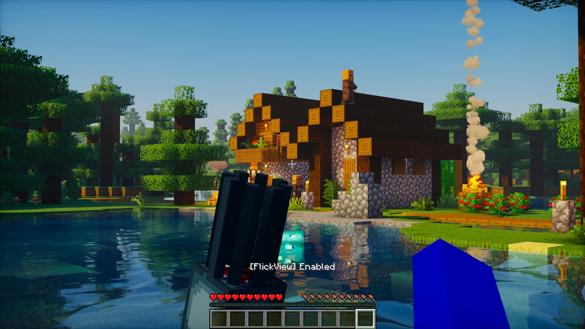 Индикация активации мода FlickView в игре