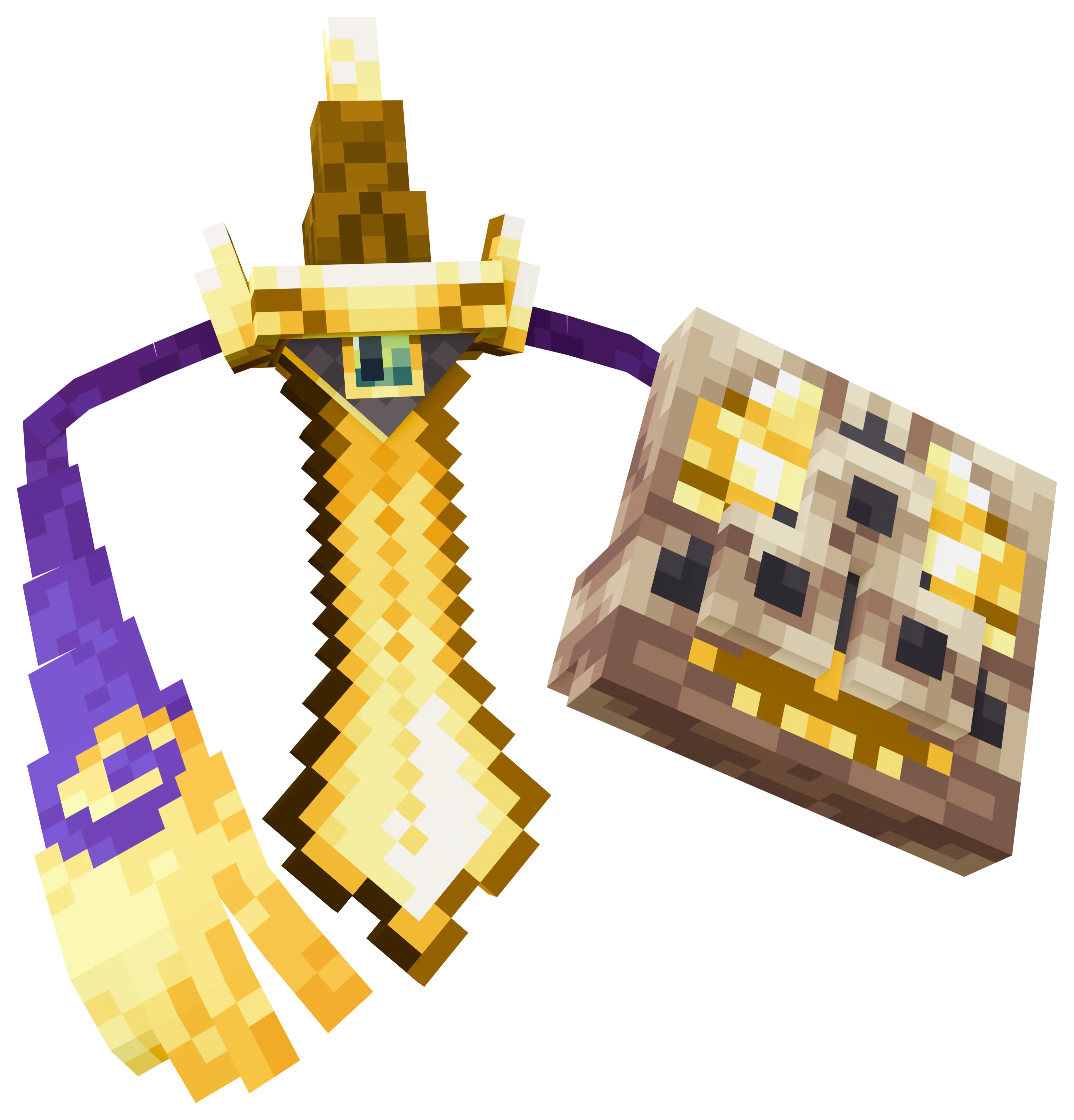 Золотой Эгислеш из мода Cobblemon для набора MC Swords.