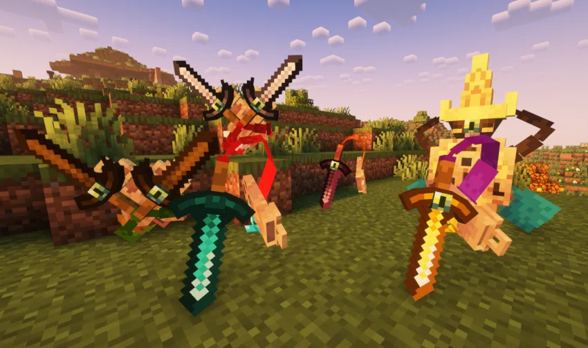 Модели мечей из оригинальных версий 1.6 для дополнения Cobblemon.