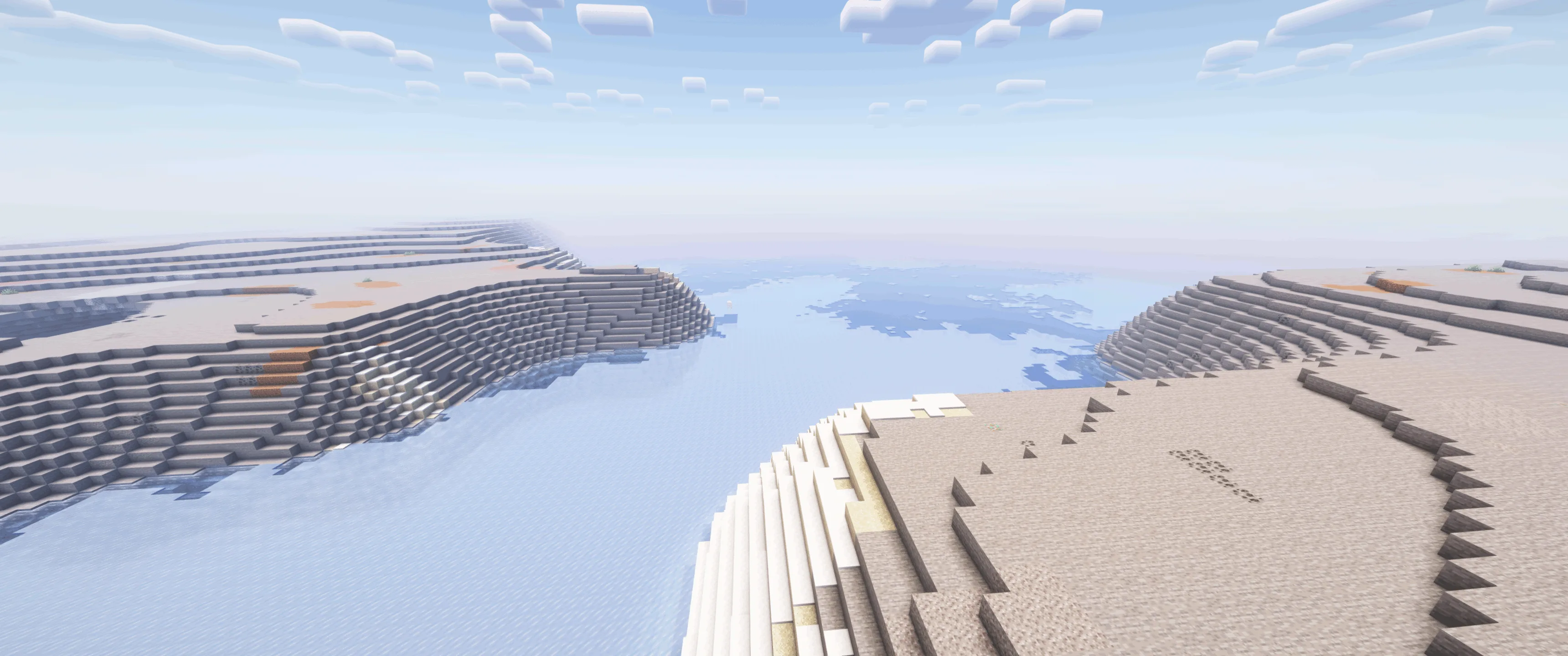 Замерзшая река в моде Crafted Terrain Generation
