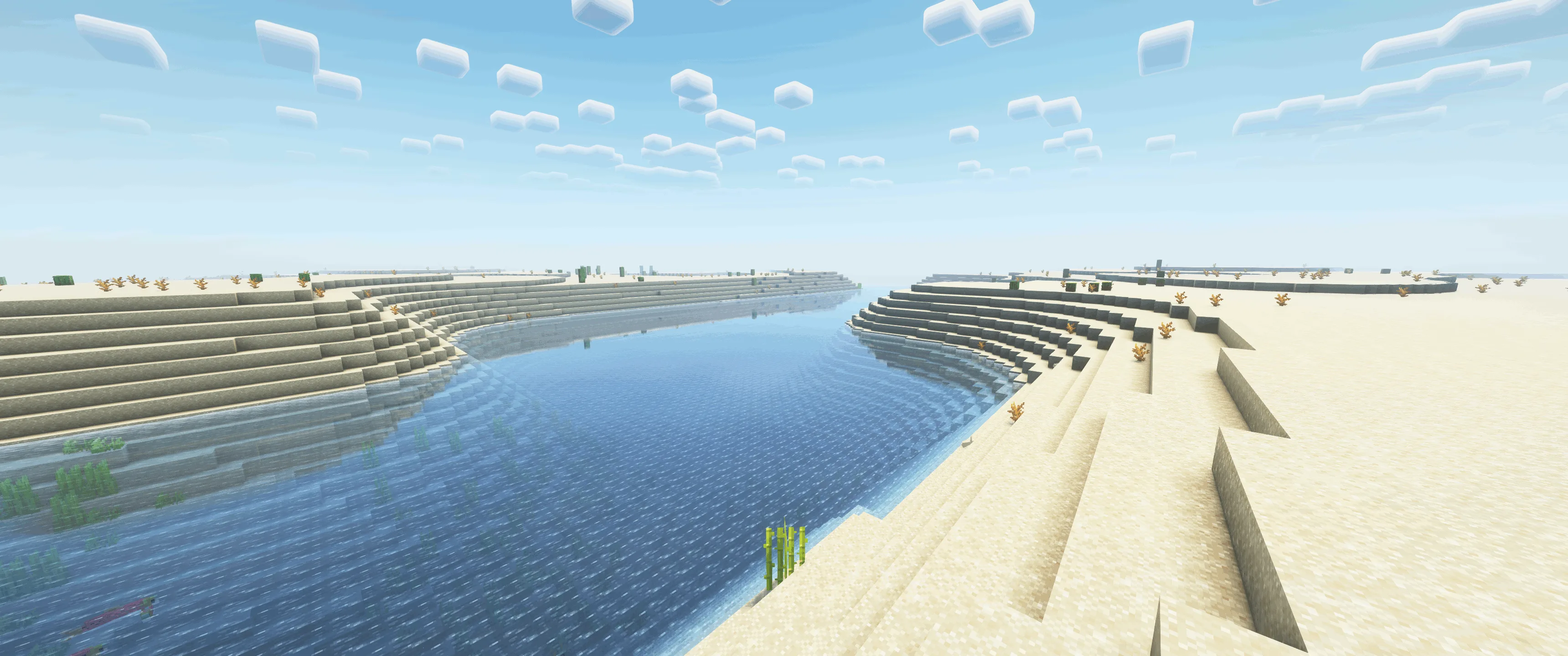 Река в пустыне в моде Crafted Terrain Generation