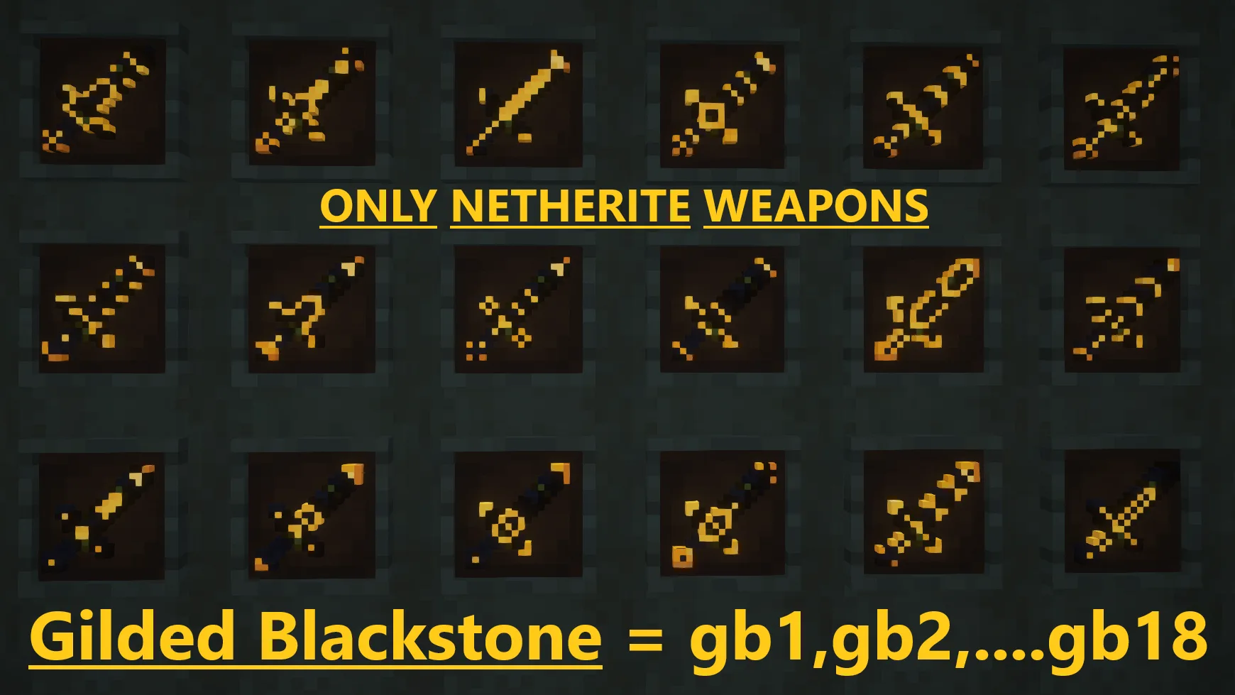 Светящиеся элементы отделки на незеритовом оружии и инструментах.