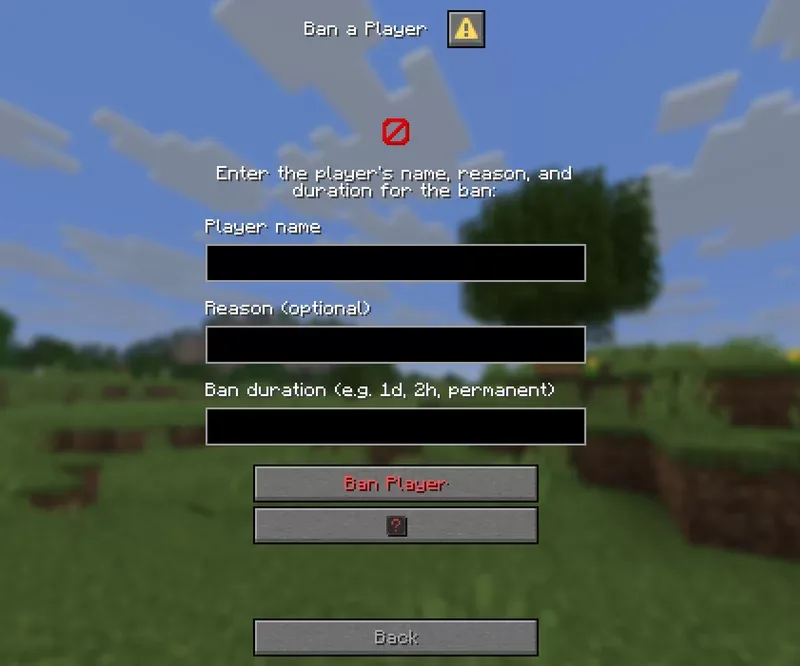 Функция блокировки игрока в The Admin Tool