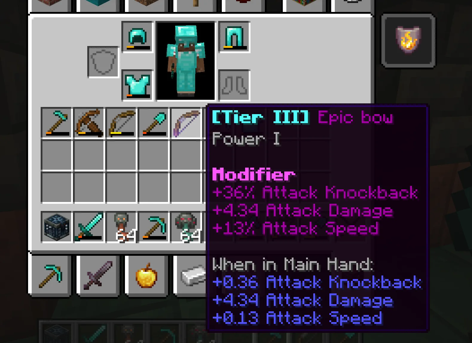 Уровень предмета на луке в моде TierDrop