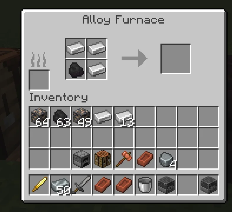 Интерфейс кирпичной плавильной печи мода Overgeared