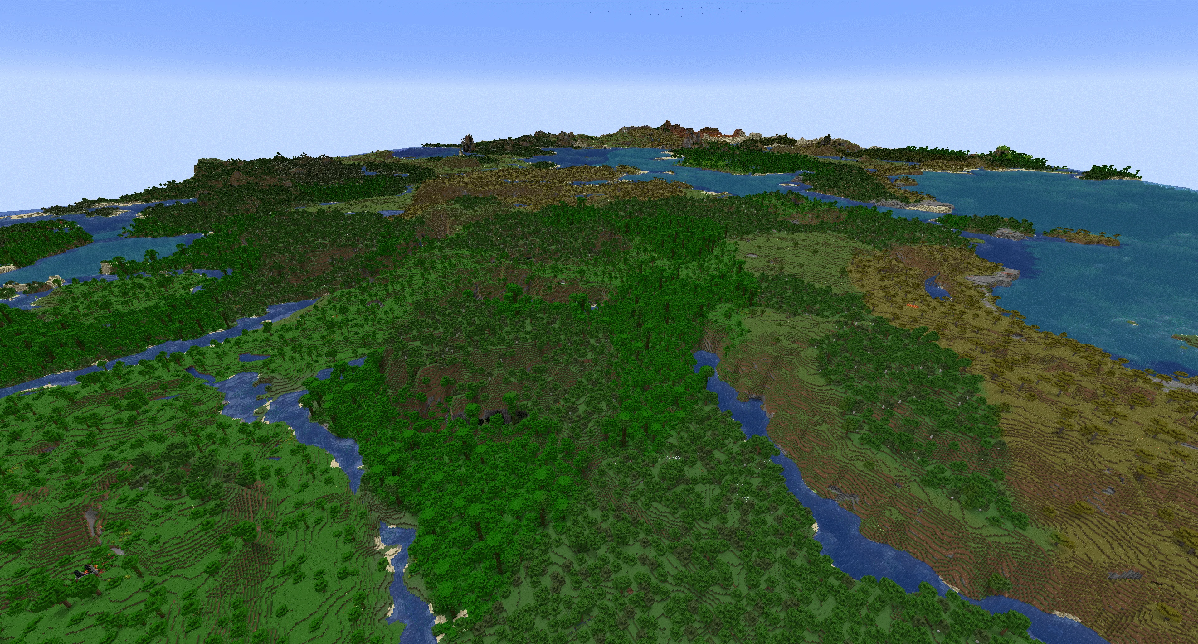 Скриншот работы мода Nvidium с поддержкой мип-текстурирования и оптимизацией памяти.