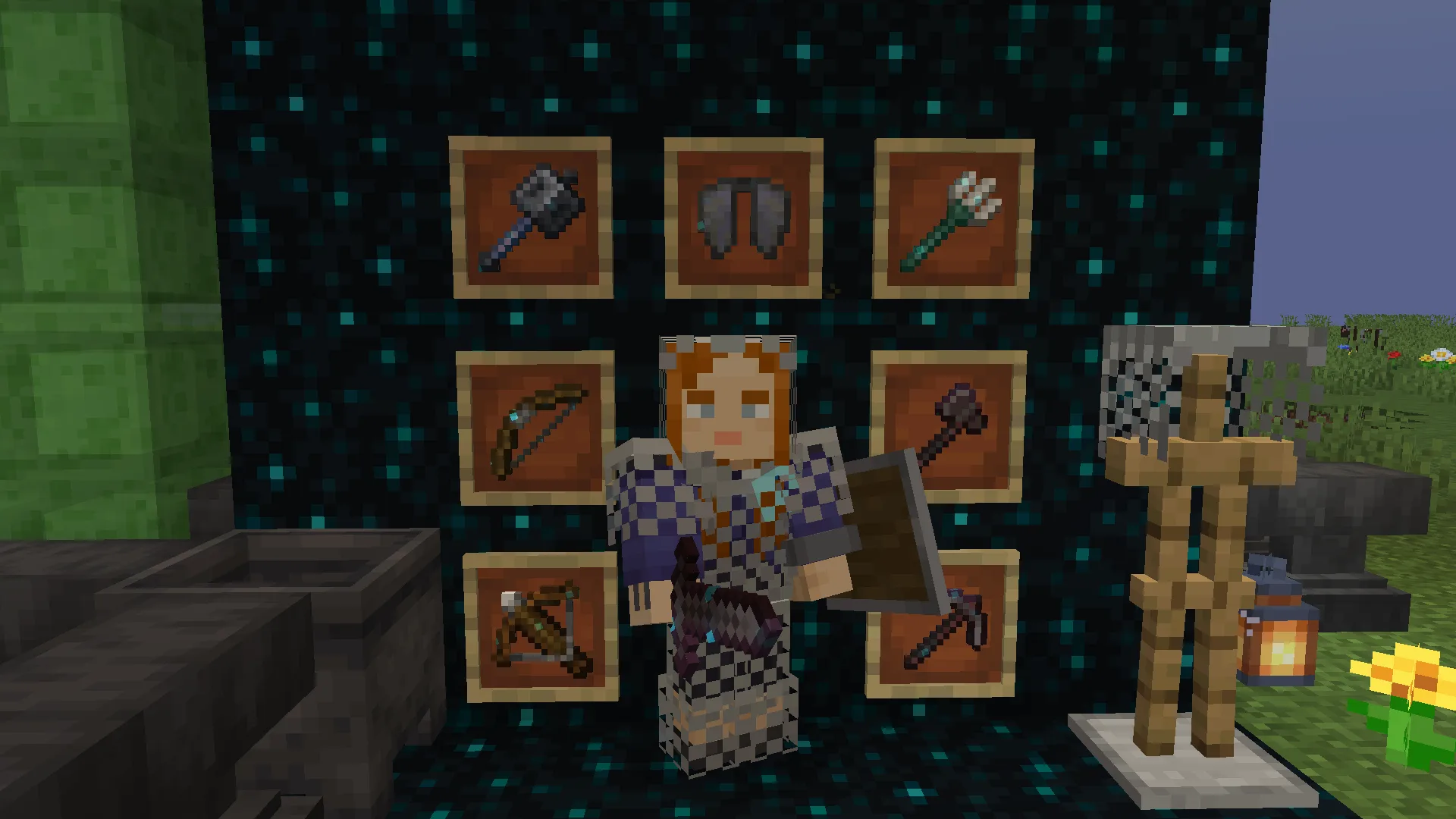 Искрящееся зачарование на броне.