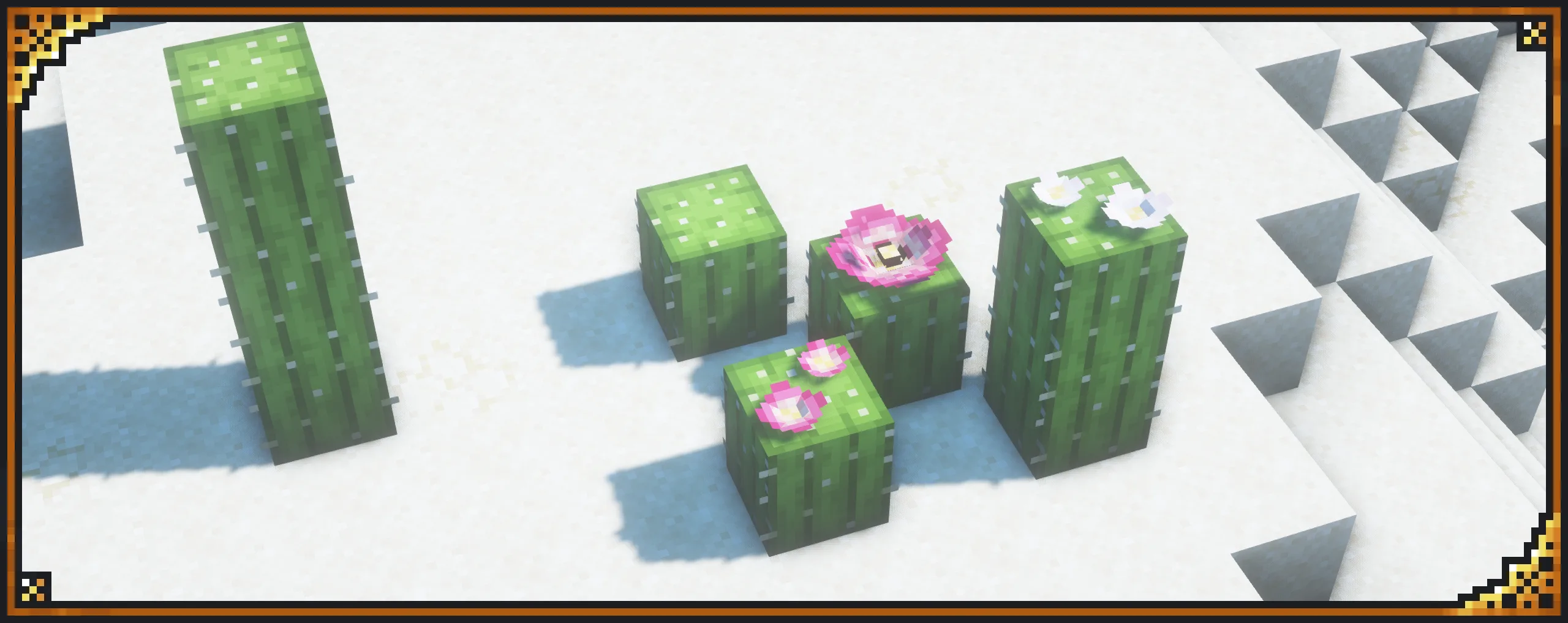 Цветущие кактусы из текстур-пака xali's Enhanced Vanilla.