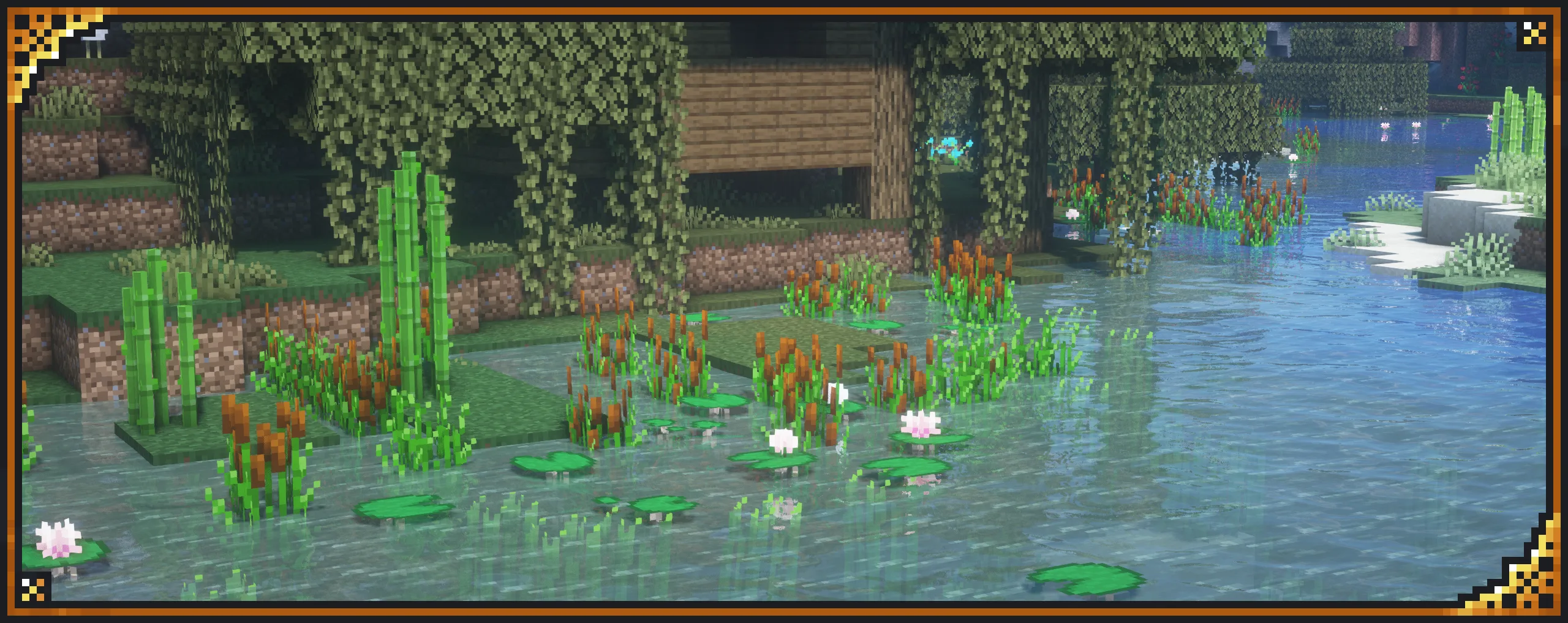 Улучшенные текстуры камышей и цветущих кувшинок из набора xali's Enhanced Vanilla.
