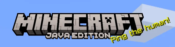 Стандартный главный экран Minecraft с надписью Java Edition
