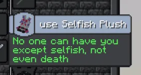 Достижение из ресурс-пака Selfish totem