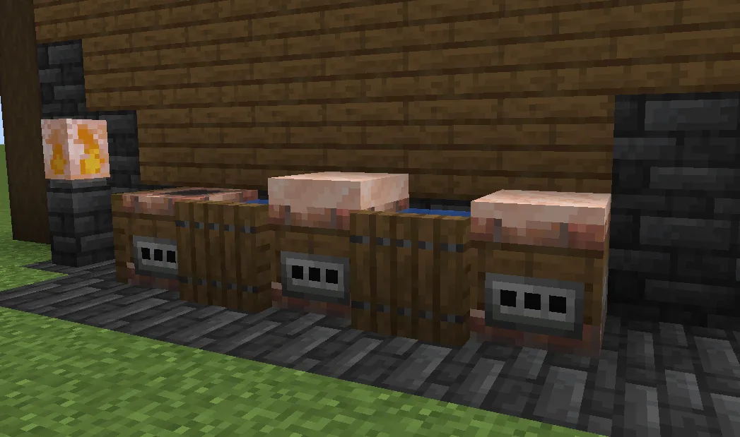 Производство соли из мода Vintage Delight в Minecraft.